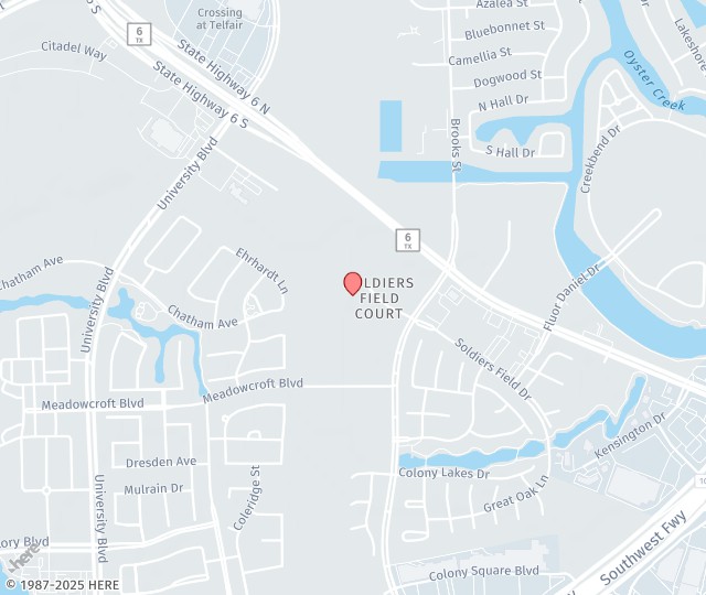 Location Map: 1112 Soldiers Field Dr. Sugar Land, TX 77479